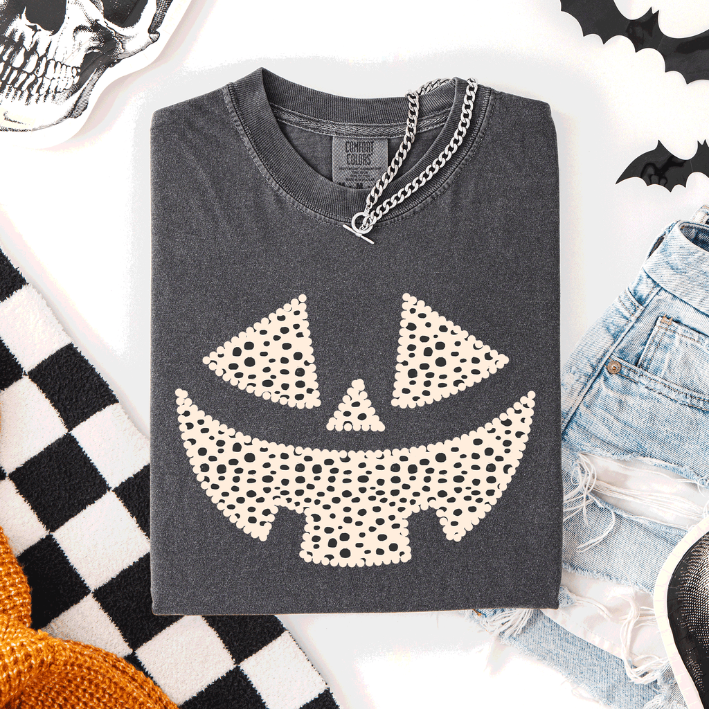 Jack-O-Lantern Dalmatian Print Halloween Night Parade Edition Comfort Colors Tee