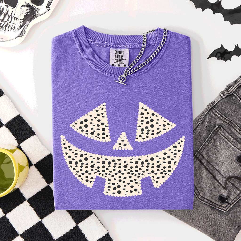 Jack-O-Lantern Dalmatian Print Halloween Night Parade Edition Comfort Colors Tee