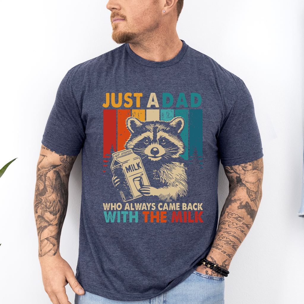 Just A Dad Who Always Came Back With The Milk Raccoon Limited Edition Graphic Tee