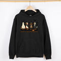 Just A Spooky Goose Checkered Halloween Spooky Goose Illustration Art Graphic Hoodie