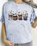Coffee Lovers America Patriotic 4th Of July Color Blast Graphic Comfort Colors Tee