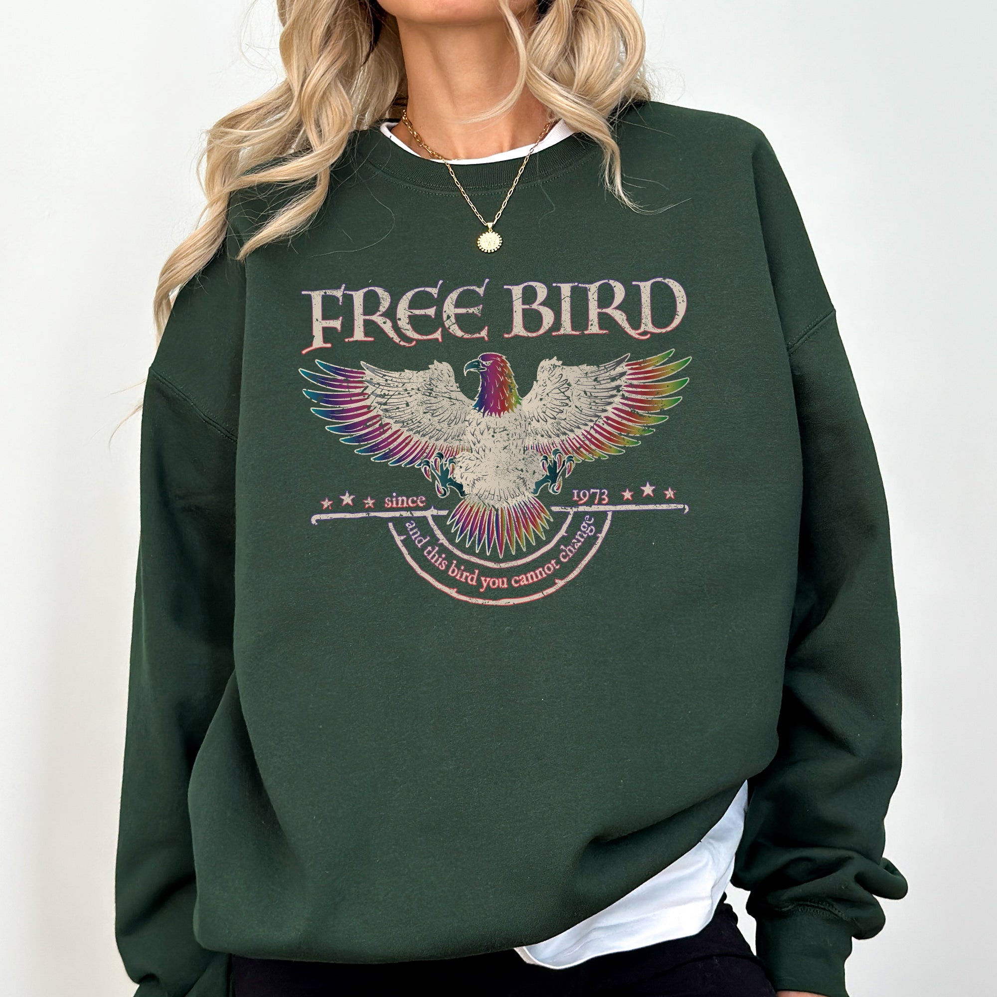 Free Bird Band Old School Band Retro Music Rock Band Classic Rock Anthem Sweatshirt