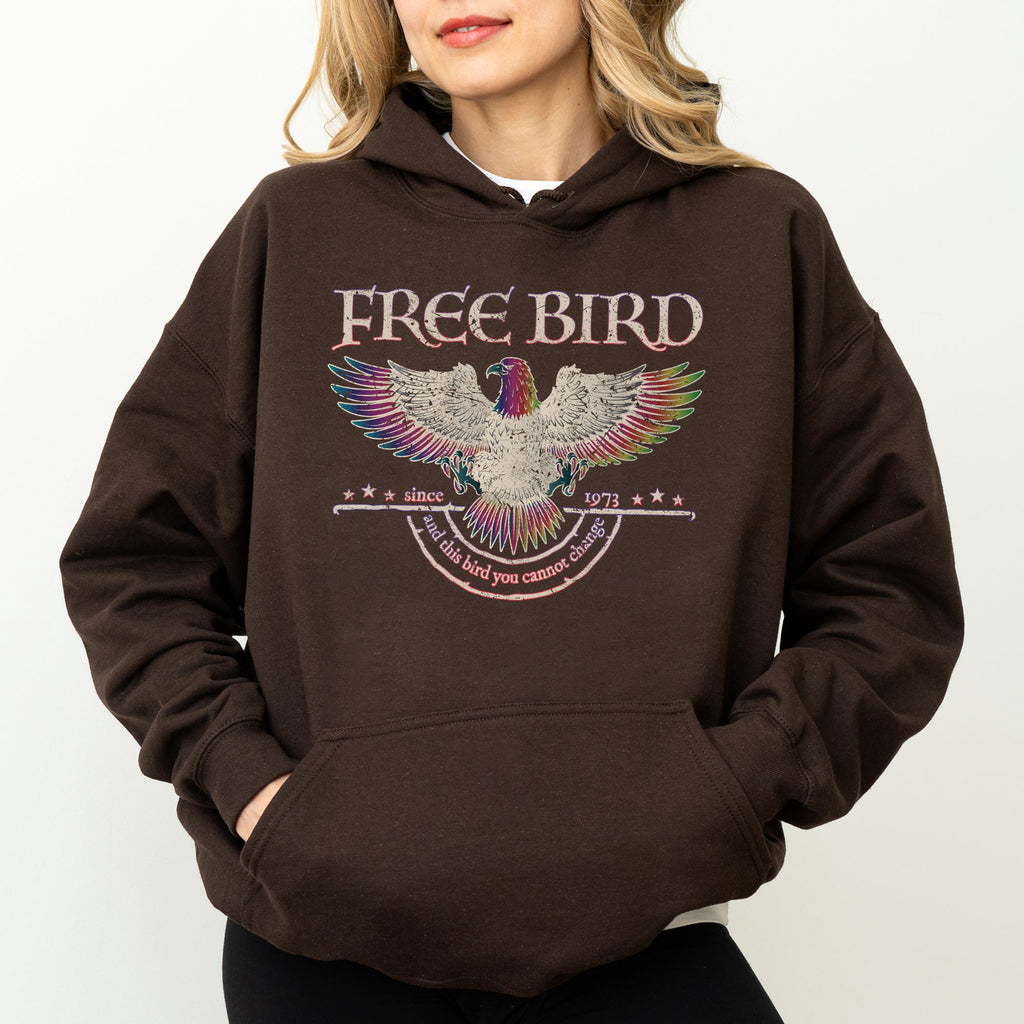 Free Bird Old School Band Retro Rock Graphic Hoodie For Nostalgic Music Lovers Fans Everywhere
