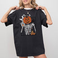 Pumpkin Head Skeleton Coffee Witch Aesthetic Meme Halloween Spooky Comfort Colors Tee
