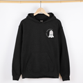 Stay Spooky Ghost Halloween Pocket Checkered Cozy Autumn Vibe Nightlife Graphic Hoodie