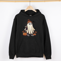 Coffee Lover Ghost Western Witch Aesthetic Halloween Meme Vintage Graphic Hoodie