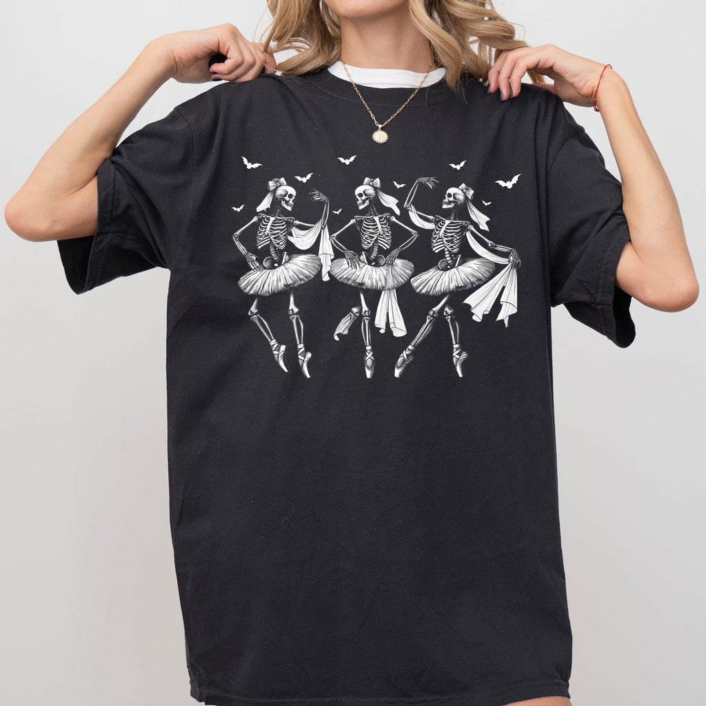 Dancing Skeletons Bride Western Witch Meme Halloween Costume Graphic Comfort Colors Tee