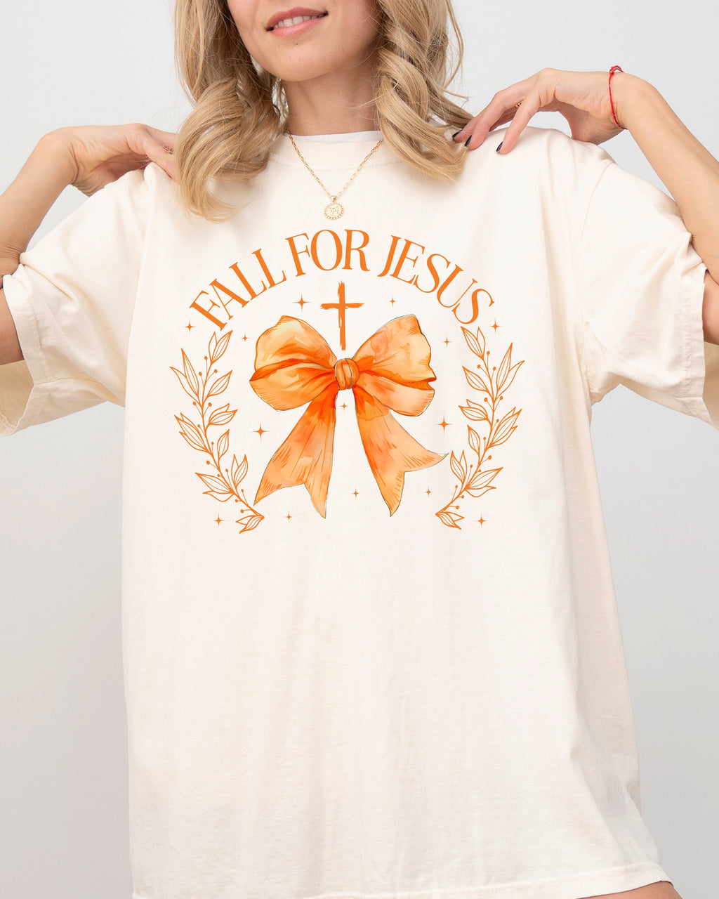 Fall For Jesus Bow Christian Western Witch Meme Halloween Costume Comfort Colors Tee