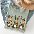 Leopard Print Easter Bunnies Easter Rabbit Collection For Spring Holidays Comfort Colors Tee