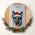 German Shepherd Santa Christmas Dog Lover Holiday Edition Premium Comfort Colors Tee
