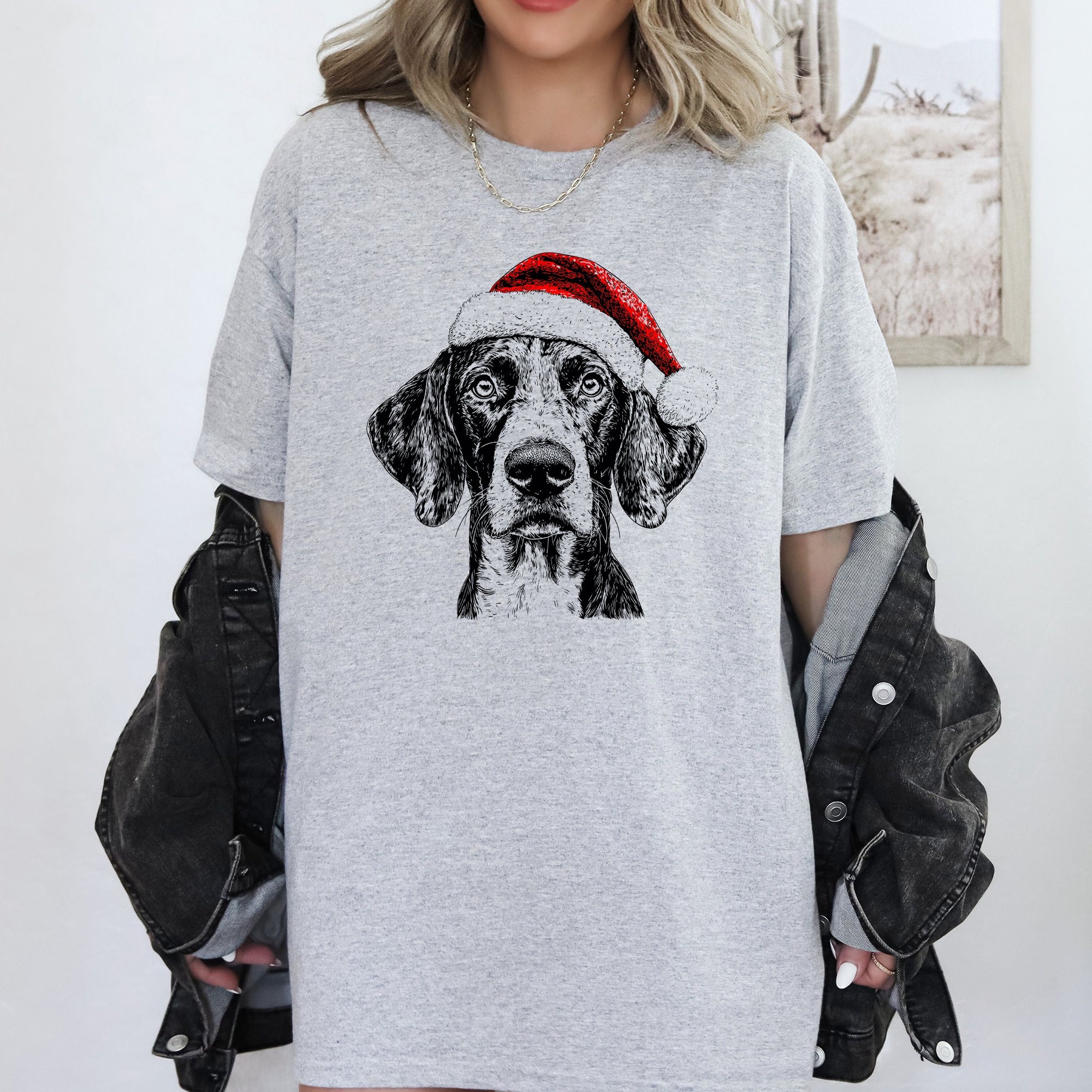 German Shorthaired Santa Dog Christmas Dog Lover Pet Holiday Edition Comfort Colors Tee