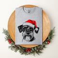 Schnauzer Santa Claus Christmas Dog Lover Pet Owner Holiday Cheer Comfort Colors Tee