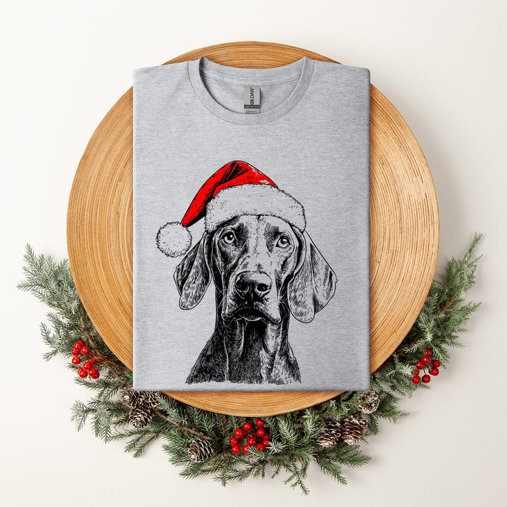 Weimaraner Santa Dog Lover Christmas Cheer For Pet Parents Premium Edition Comfort Colors Tee