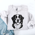 Bernese Mountain Dog Breed Portrait Artwork For Dog Lovers Celebrate Your Furry Friend Sweatshirt
