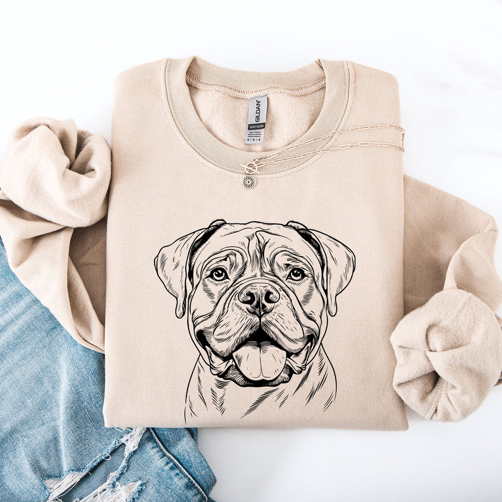 Bull Mastiff Large Breed Canine Lover Bold Loyal Guardian Silhouette Artwork Sweatshirt