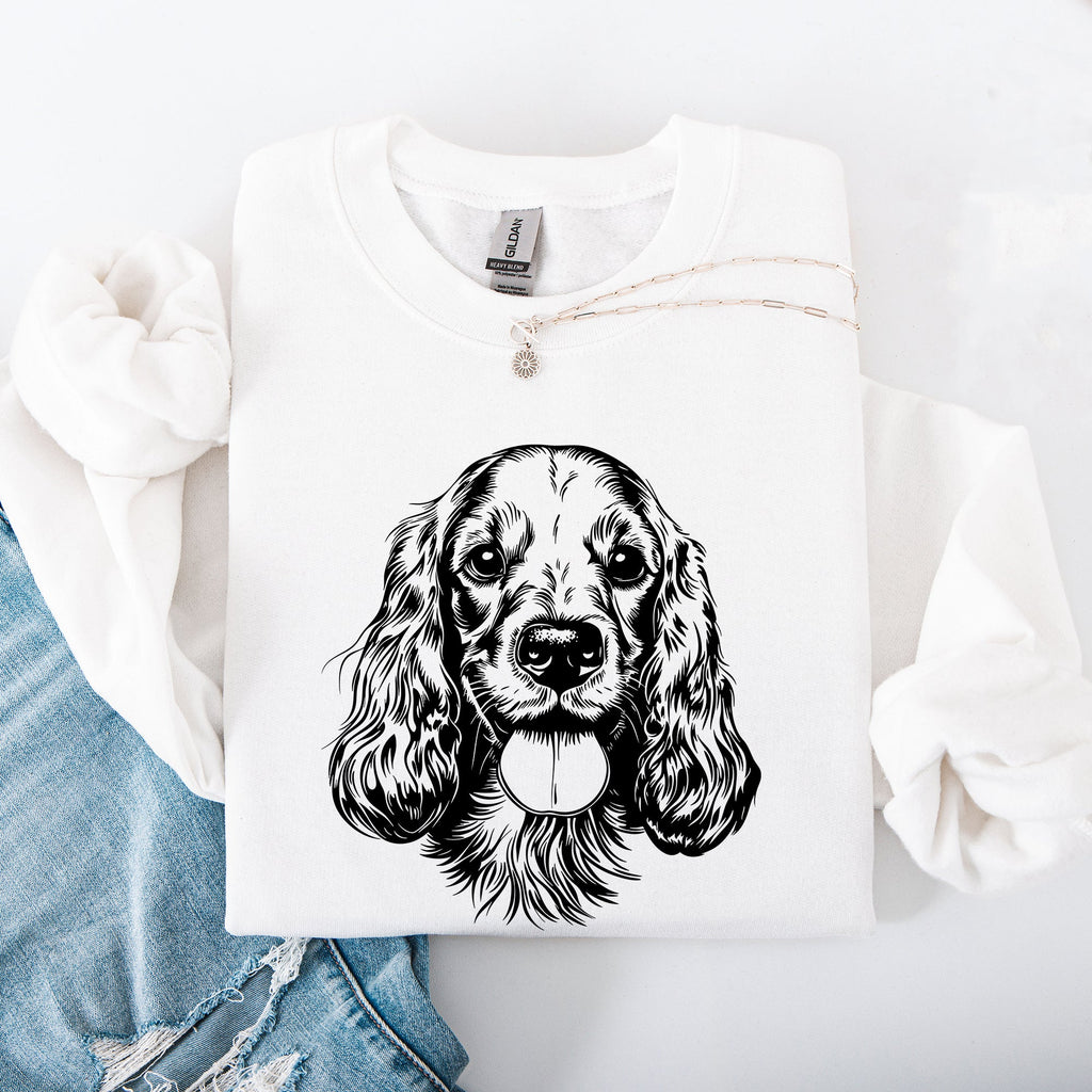 Cocker Spaniel Love Portrait Dog Breed Illustration For Pet Owners And Dog Enthusiasts Sweatshirt