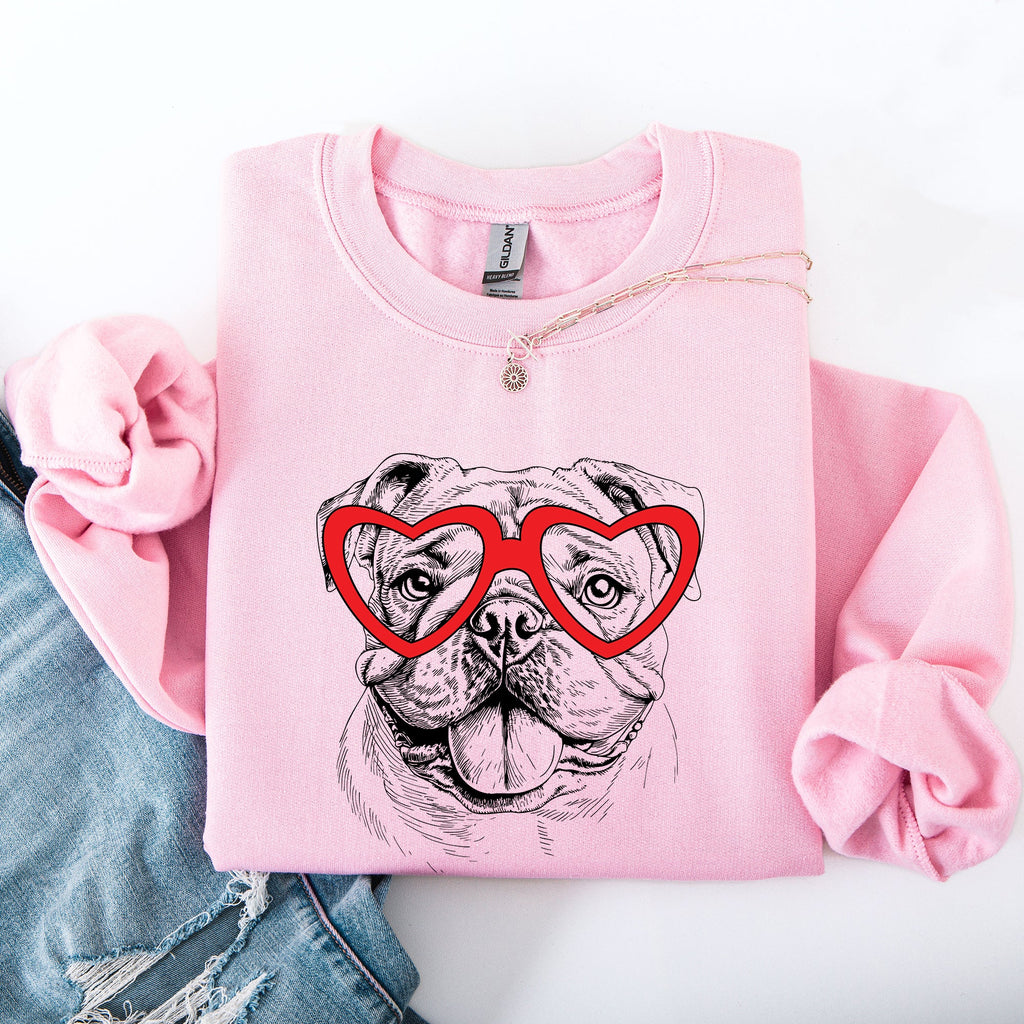 Valentine's English Bulldog Pet Lover Cozy Fleece Collection For Dog Lovers Everywhere Sweatshirt