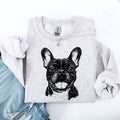 French Bulldog Lover Heartbeat Portrait Frenchie Pet Dog Breed Graphic Sweatshirt