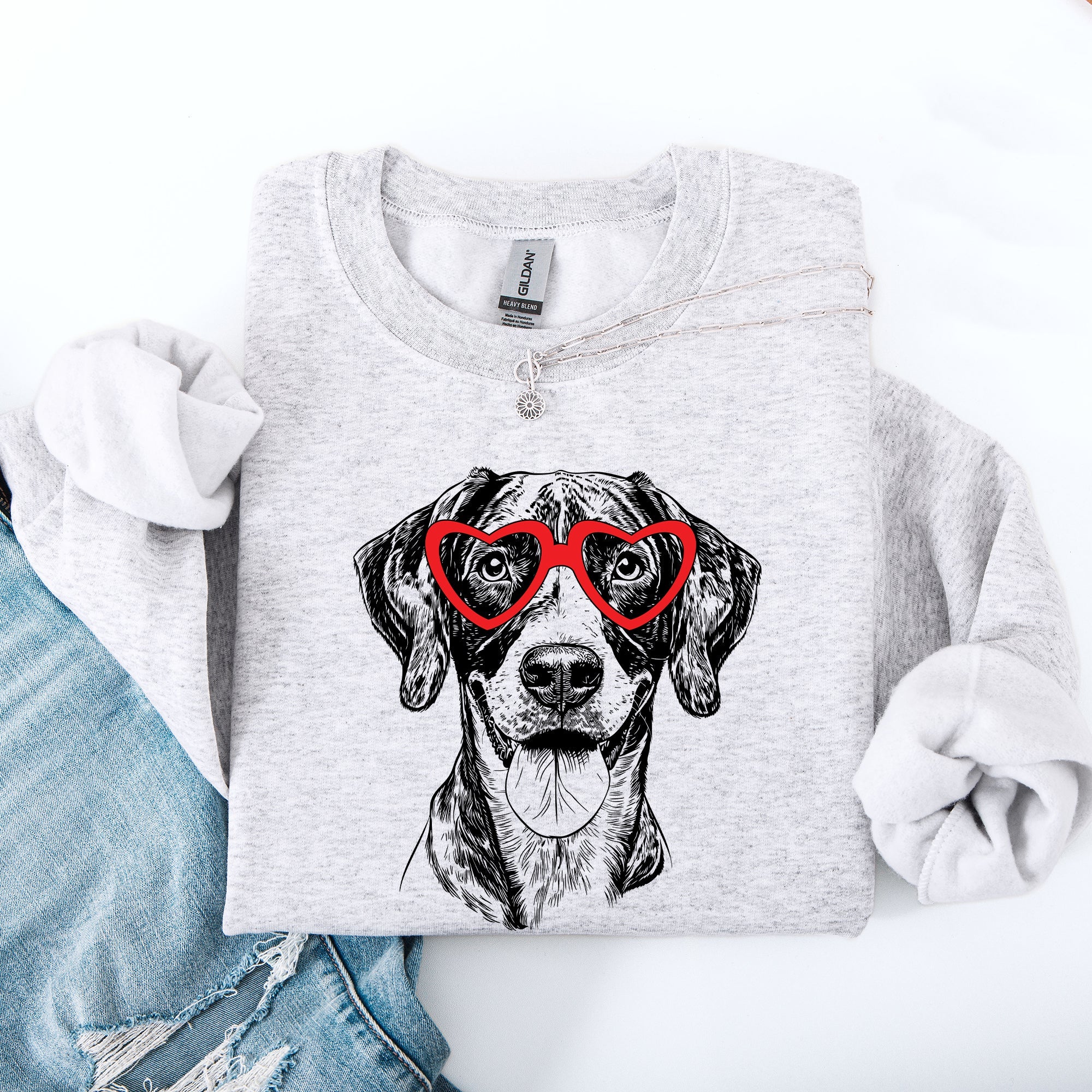 German Shorthaired Pointer Valentine's Cozy Fleece For Active Dog Lovers And Pet Parents Sweatshirt