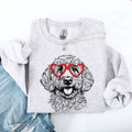 Goldendoodle Valentine For Dog Lovers Cozy Fleece Premium All Day Comfort Sweatshirt