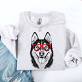 Husky Valentine Dog Breed Portrait Art For Loyal Dog Lovers Everywhere Sweatshirt