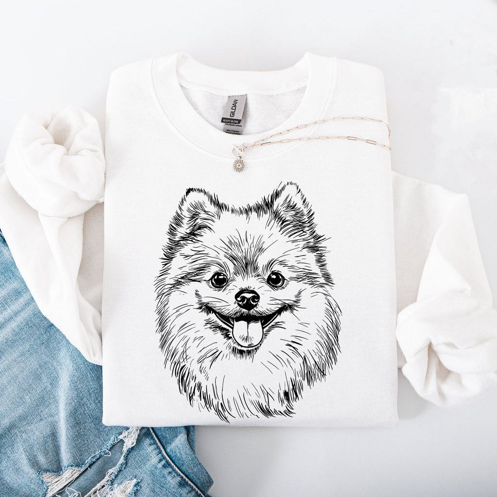 Pomeranian Pet Dog Breed Adorable Companion Love Forever Quote Cozy Warm Fleece Sweatshirt