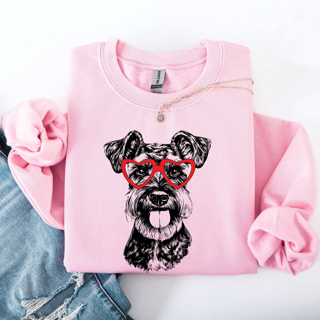 Schnauzer Valentine Portrait Dog Breed Pet Lover Limited Edition Premium Sweatshirt