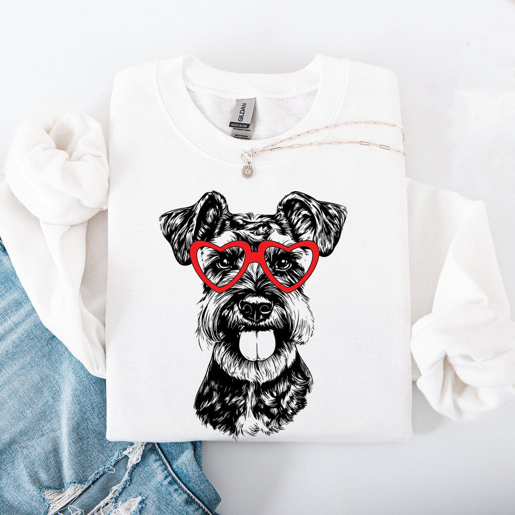 Schnauzer Valentine Portrait Dog Breed Pet Lover Limited Edition Premium Sweatshirt