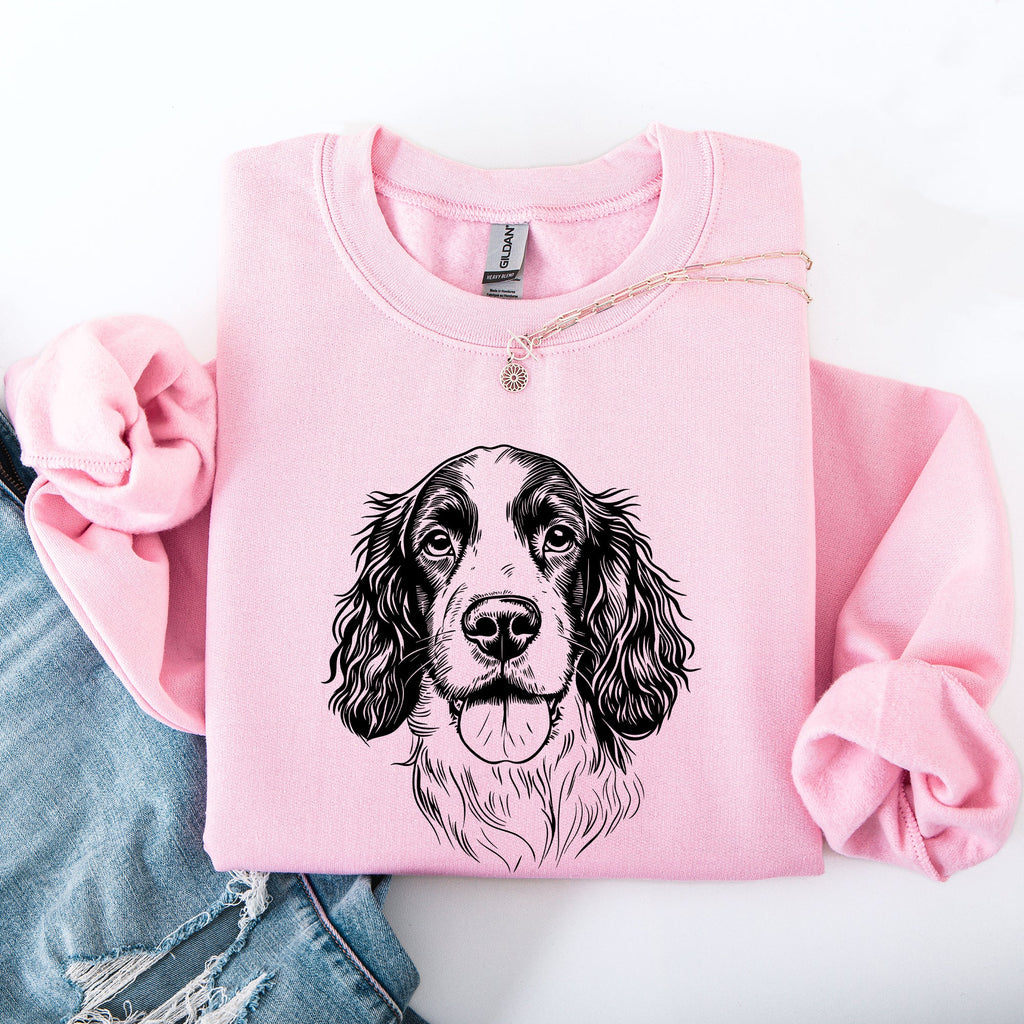 Springer Spaniel Lover Collection Pet Dog Breed Enthusiast Edition Cozy Cotton Blend Sweatshirt