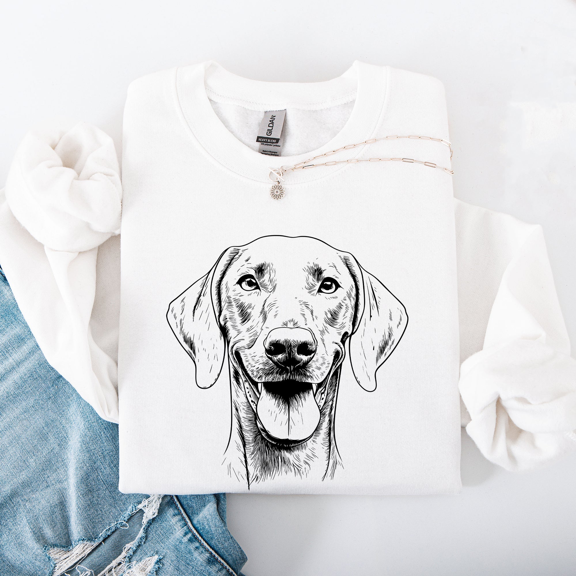 Weimaraner Portrait Of A Loyal Dog Breed Lover For Pet Enthusiasts And Home Decor Sweatshirt