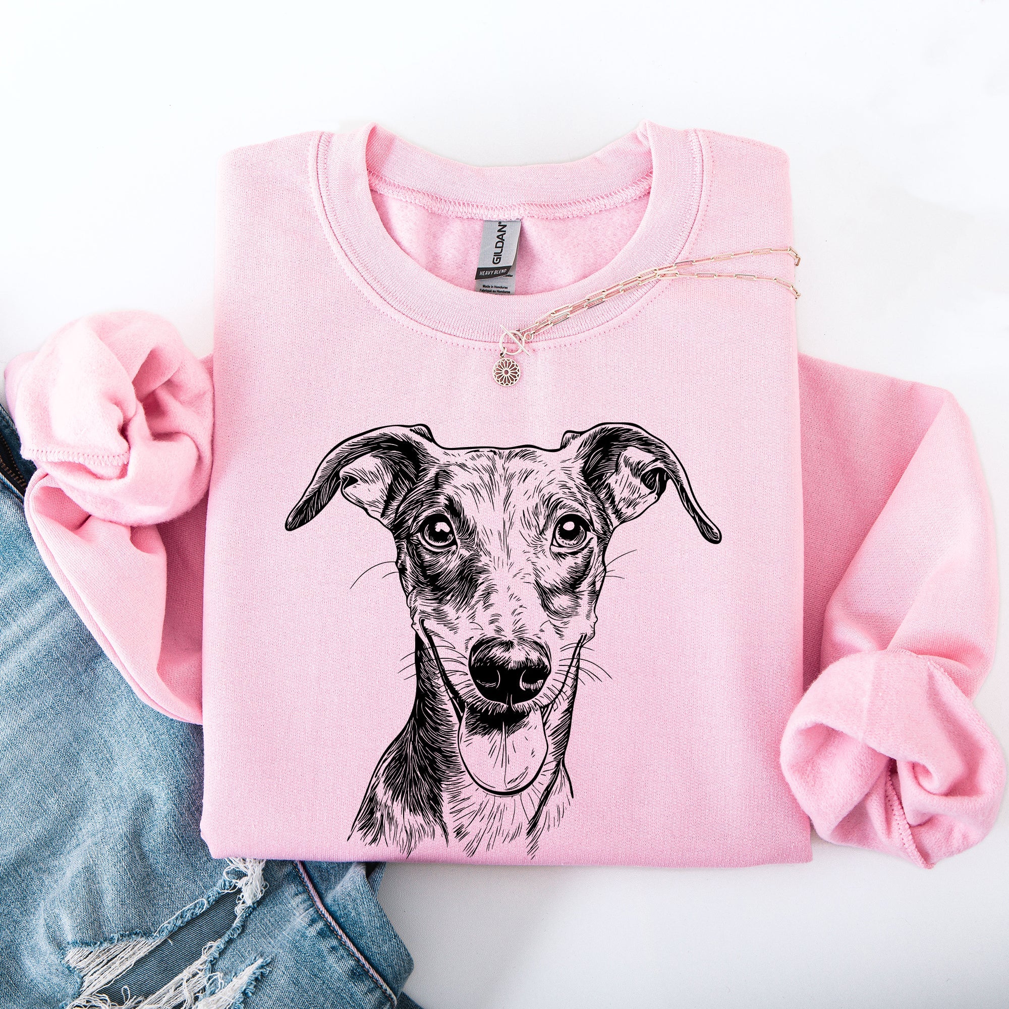 Whippet Pet Dog Breed Illustration And Loyal Companion Silhouette Artwork Exclusive Edition Sweatshirt