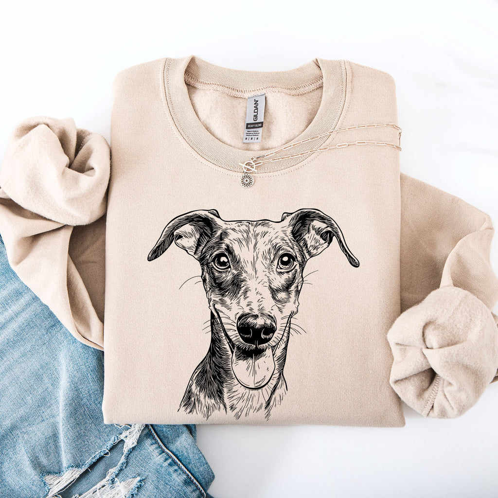Whippet Pet Dog Breed Illustration And Loyal Companion Silhouette Artwork Exclusive Edition Sweatshirt