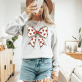 Retro Bow Hearts Coquette Valentine's Day Love Romance Inspired Cozy Vintage Evening Sweatshirt