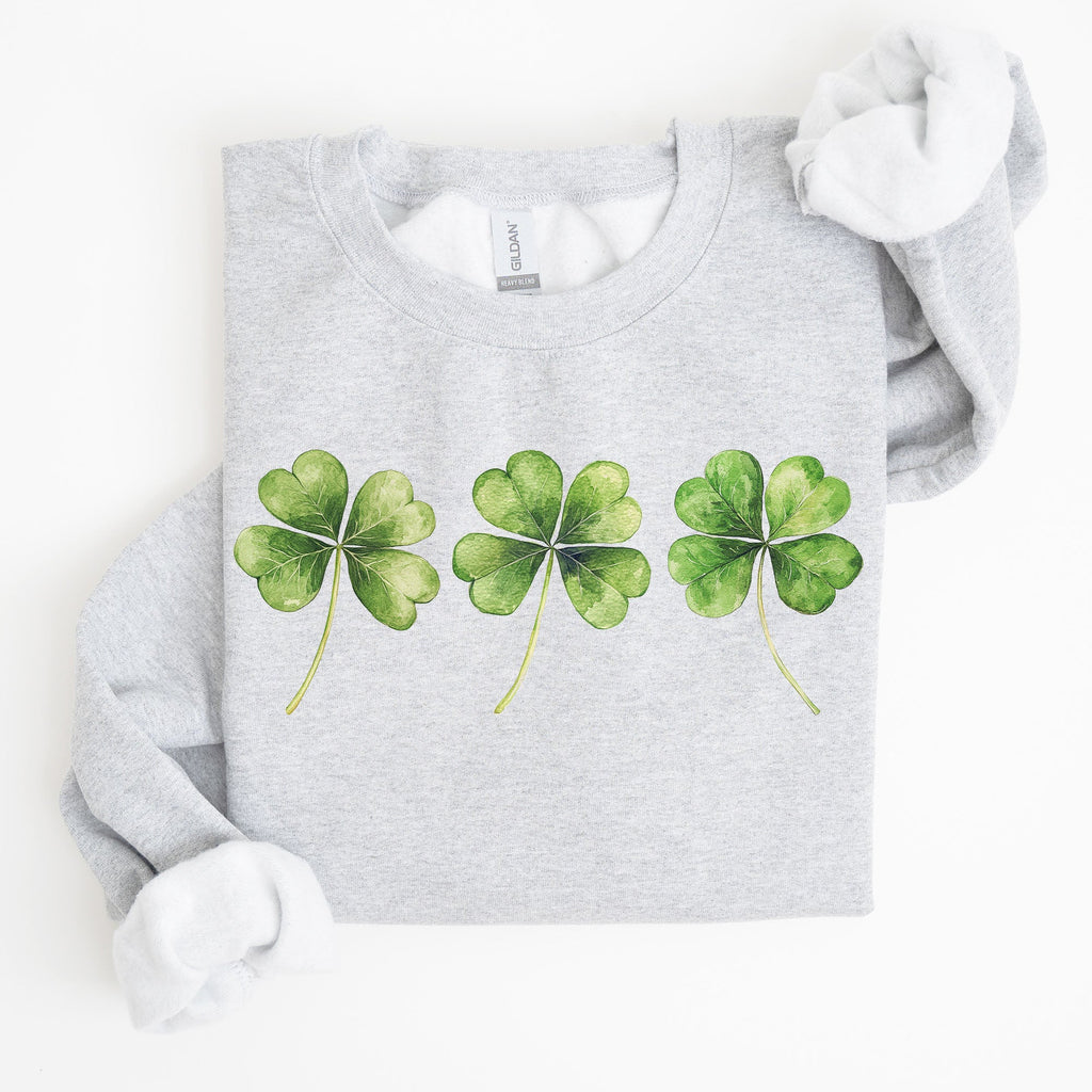 Shamrock Clover Retro St Paddy's Day Lucky Irish Charm Irish Heritage Sweatshirt
