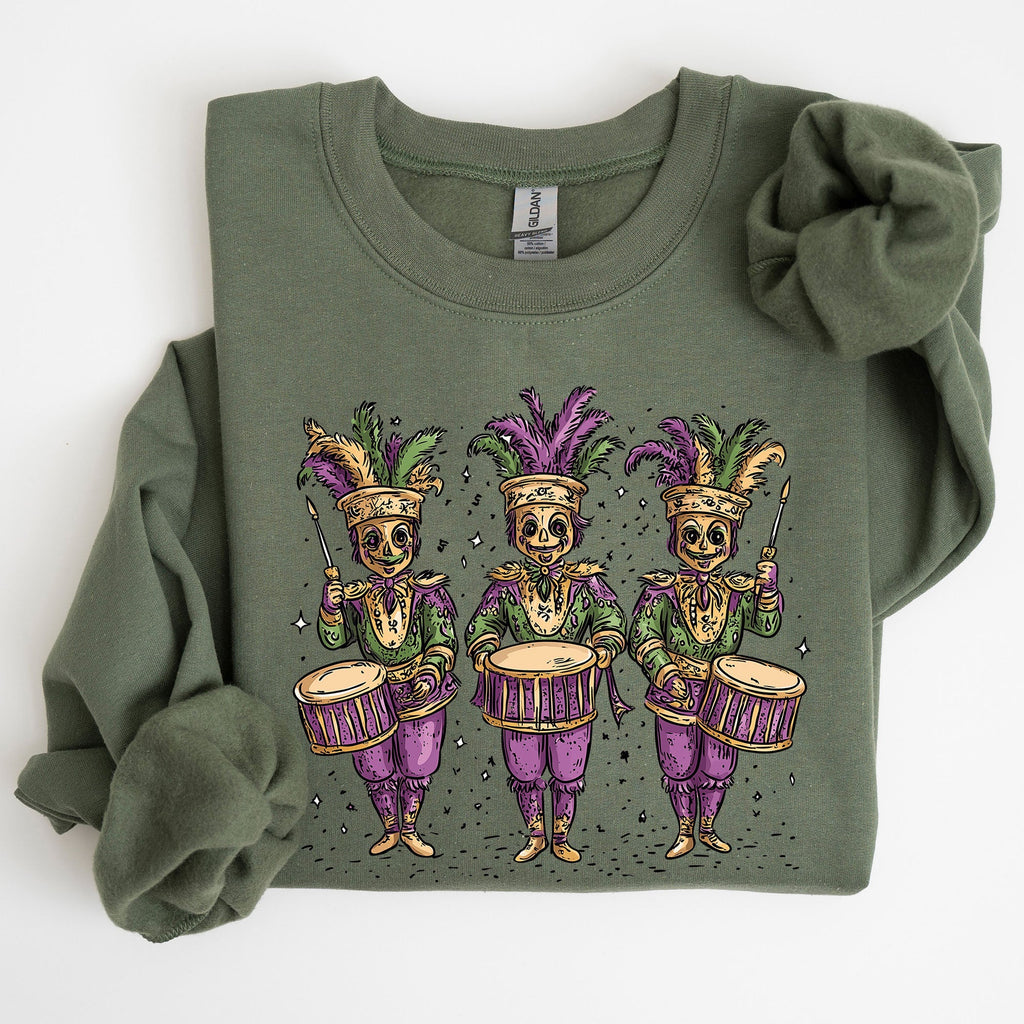 Mardi Gras Nutcracker Coquette Carnival Fleur De Lis Fat Tuesday Parade Sweatshirt
