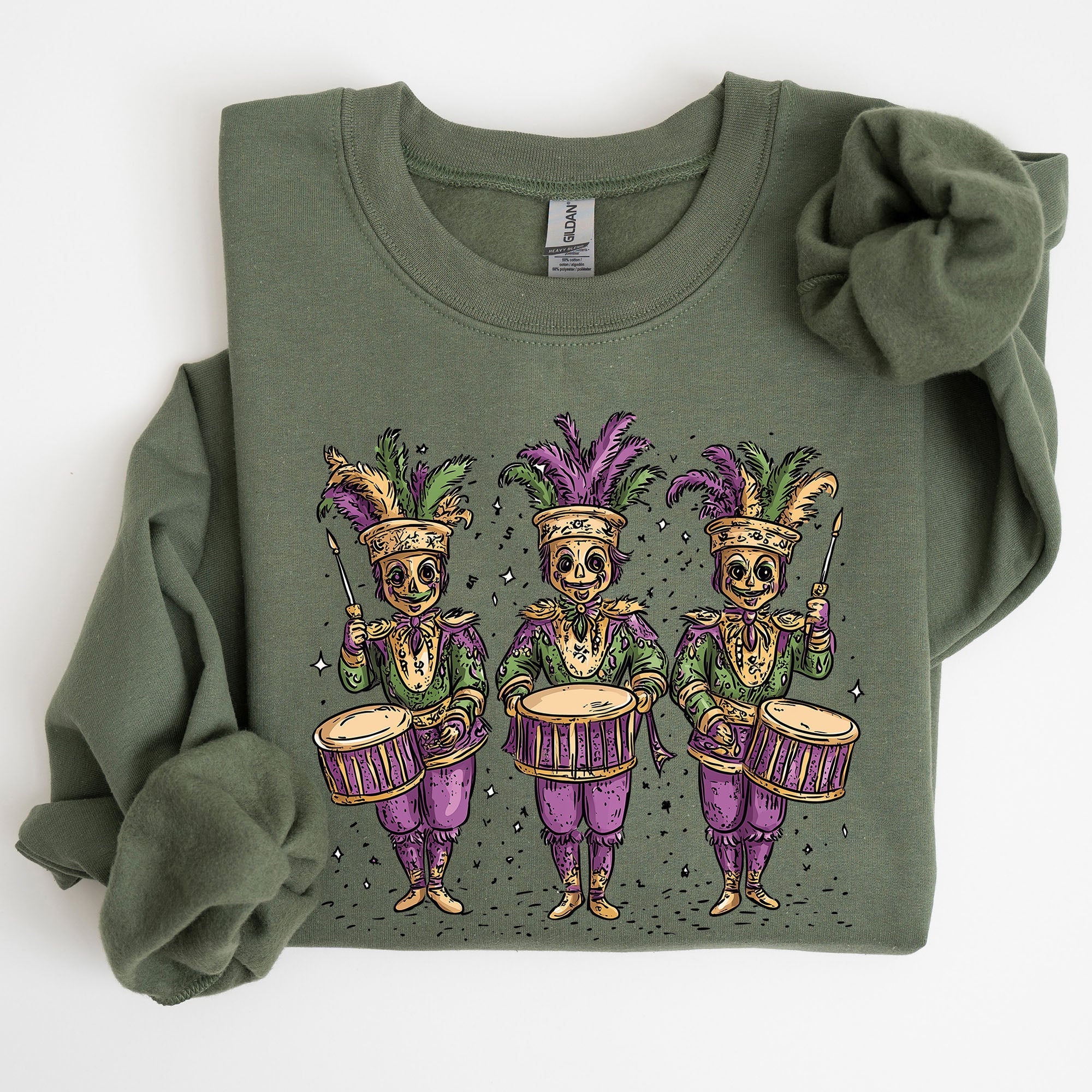Mardi Gras Nutcracker Coquette Carnival Fleur De Lis Fat Tuesday Parade Sweatshirt