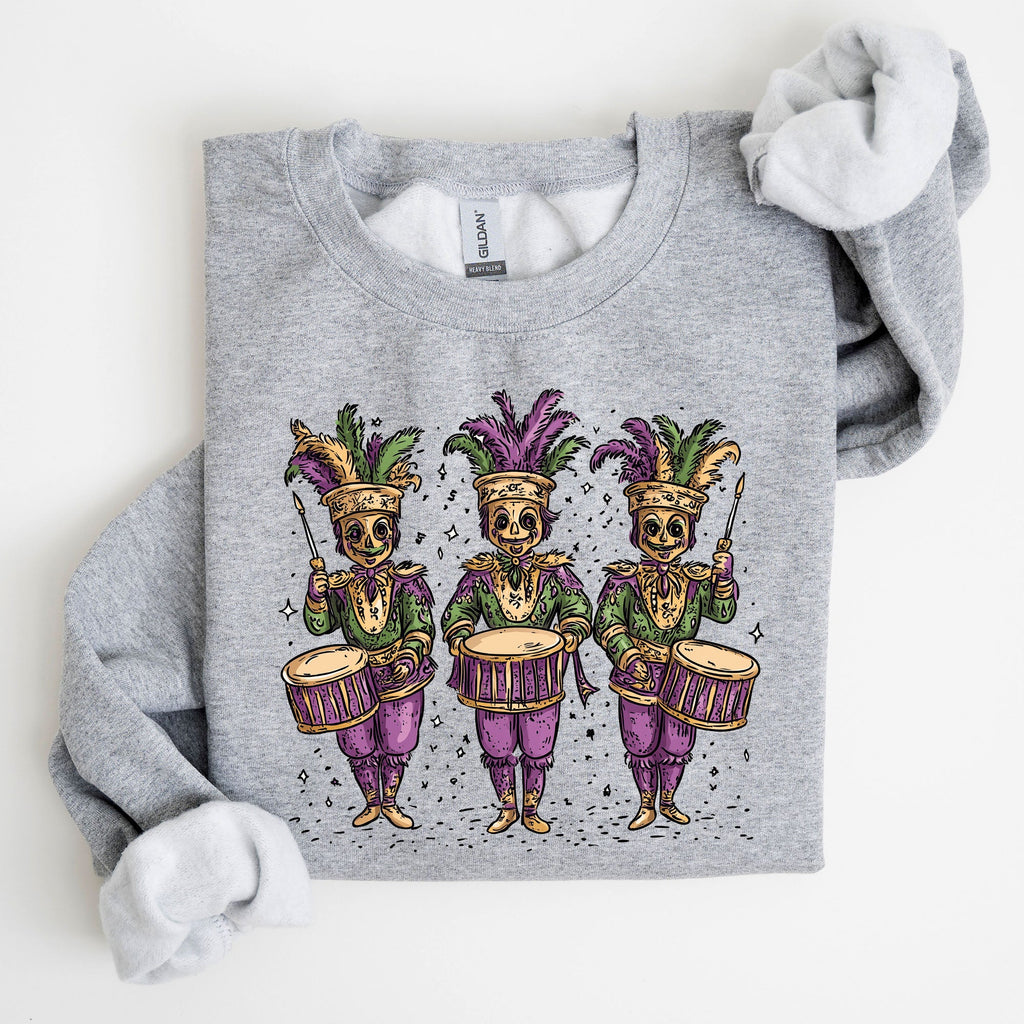 Mardi Gras Nutcracker Coquette Carnival Fleur De Lis Fat Tuesday Parade Sweatshirt