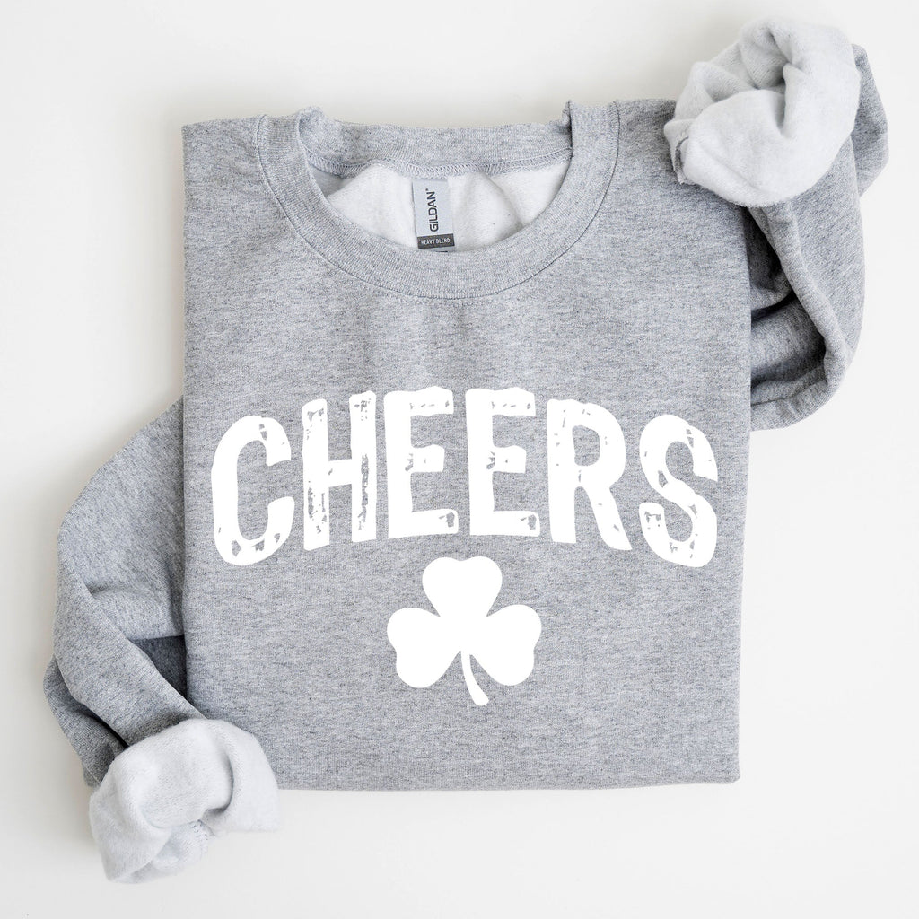 Cheers Shamrock Clover Lucky Retro Irish Lucky Charm St Patrick's Day Sweatshirt