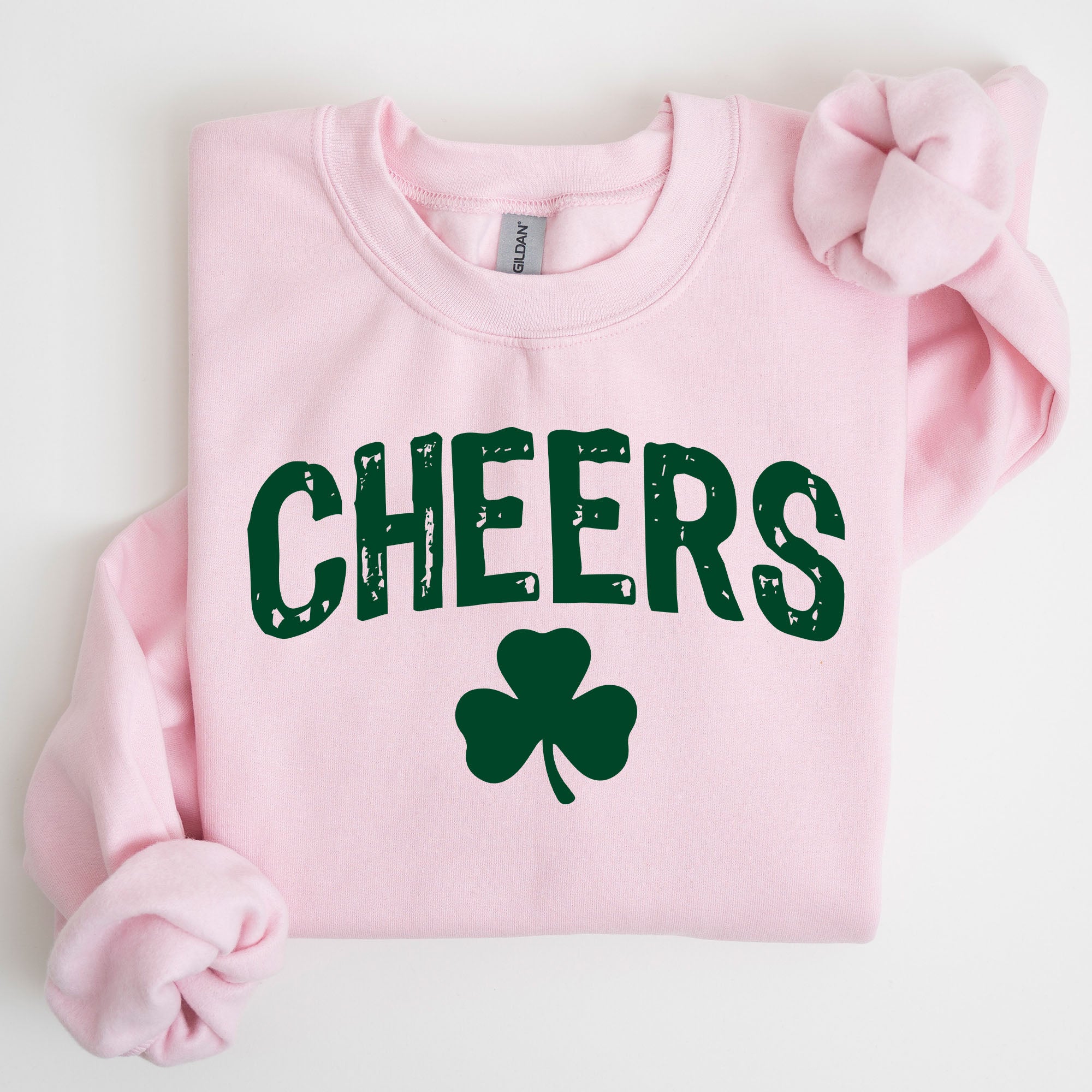 Cheers Shamrock Clover Lucky Retro Irish Lucky Charm St Patrick's Day Sweatshirt