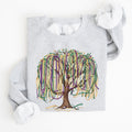 Bead Tree Mardi Gras Coquette Carnival Fleur de Lis Fat Tuesday Parade Sweatshirt