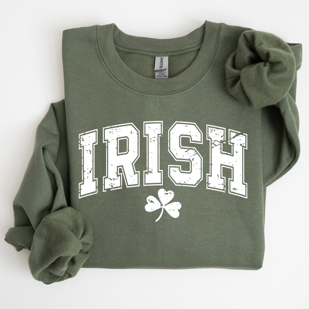 Irish Lucky St Patrick's Day Clover Shamrock Lucky Charm Festive Celebration Sweatshirt