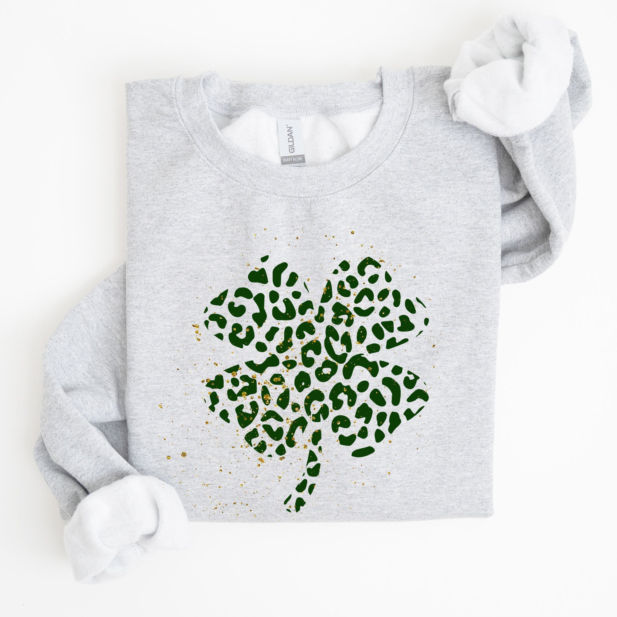 Shamrock Clover St Patrick's Day Lucky Charm Coquette Bow Irish Pride Keepsake Sweatshirt