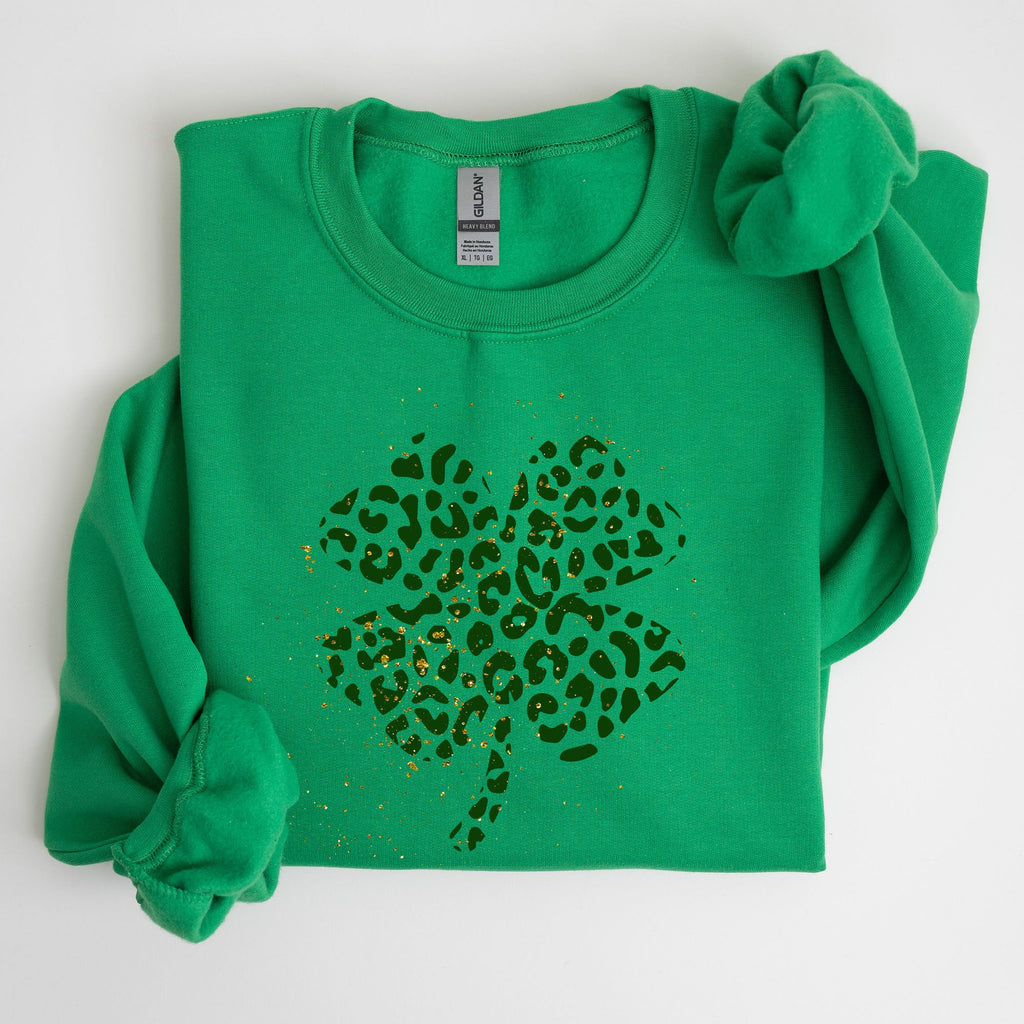 Shamrock Clover St Patrick's Day Lucky Charm Coquette Bow Irish Pride Keepsake Sweatshirt
