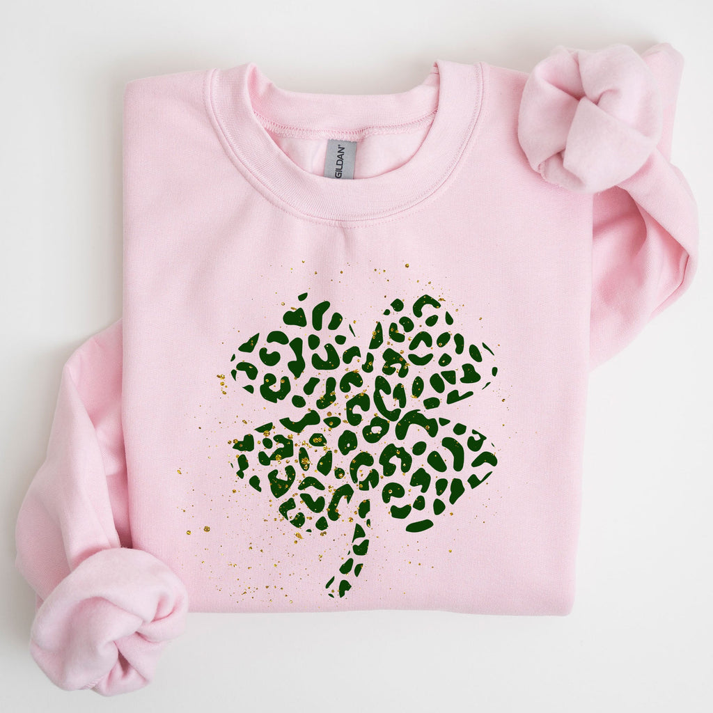 Shamrock Clover St Patrick's Day Lucky Charm Coquette Bow Irish Pride Keepsake Sweatshirt