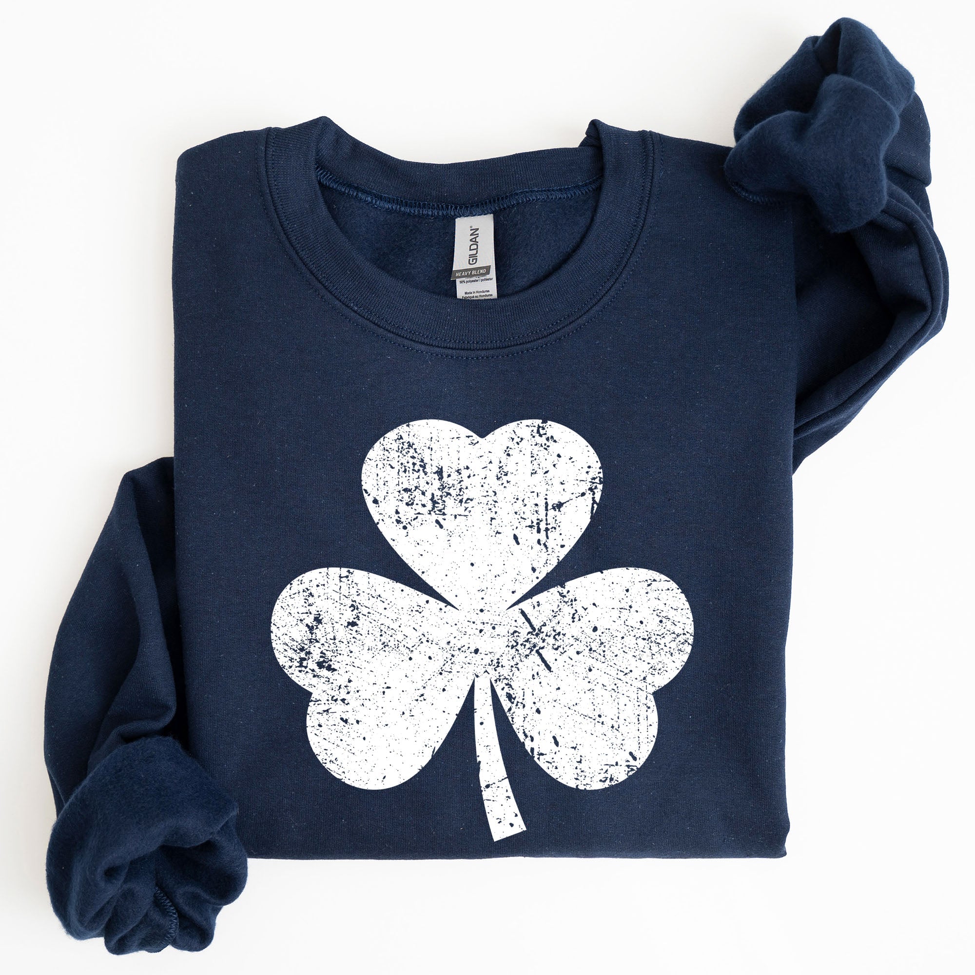 Retro Shamrock Clover Lucky Irish St Patrick's Day Charm Festive Vintage Inspired Sweatshirt