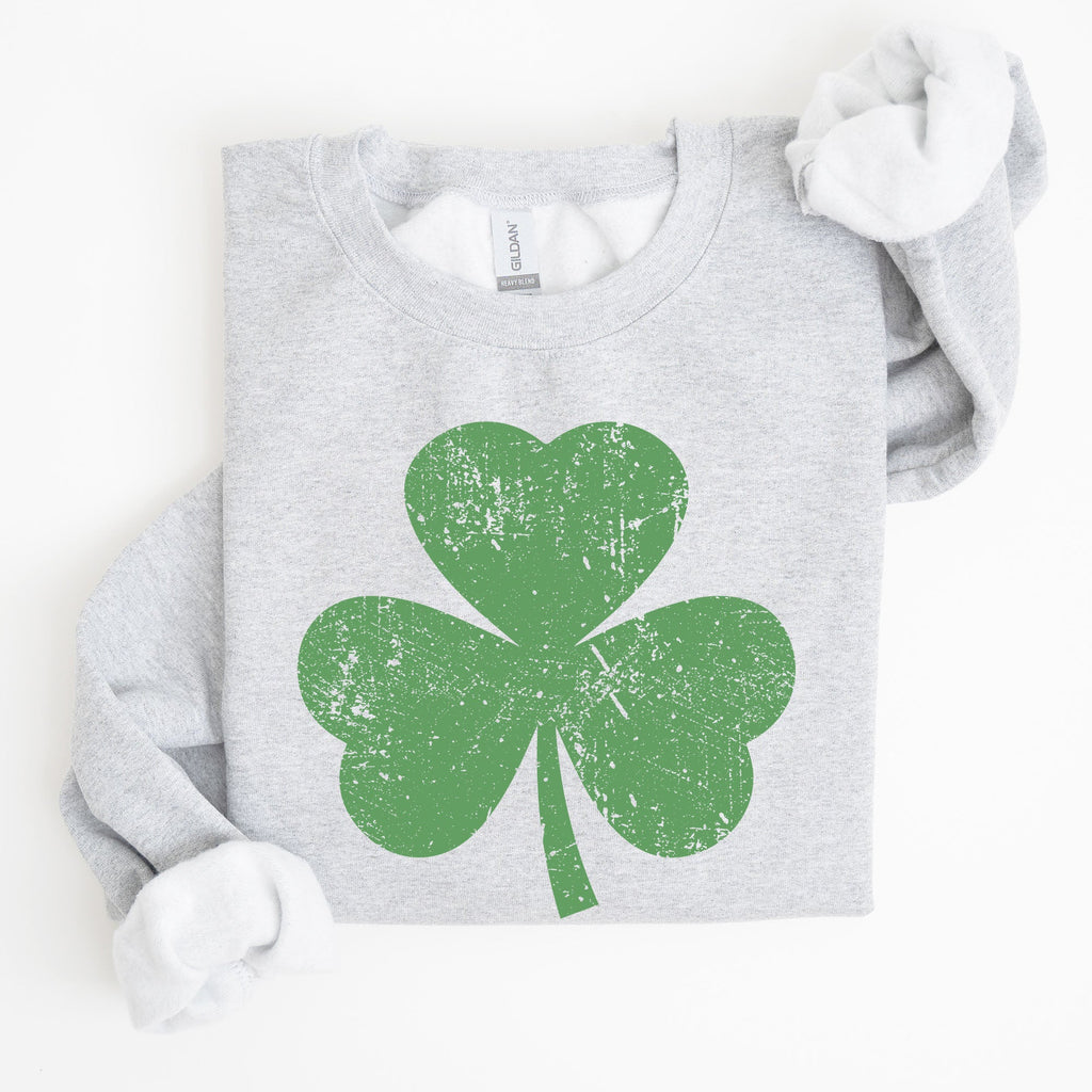 Retro Shamrock Clover Lucky Irish St Patrick's Day Charm Festive Vintage Inspired Sweatshirt