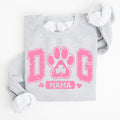 Dog Mama Lucky Shamrock Irish Retro St Patrick's Day Paw Print Charm Vintage Sweatshirt