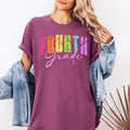 Fourth Grade Retro Teacher Back To School First Day Of School Cute Teacher Appreciation Coquette Comfort Colors Tee