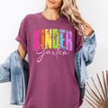 Kindergarten Retro Teacher Back To School First Day Of School Appreciation Coquette Comfort Colors Tee