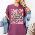 Teach Love Inspire Boho Back to School First Day of School Collection Comfort Colors Tee
